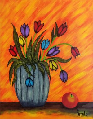 Tulipanes con florero II